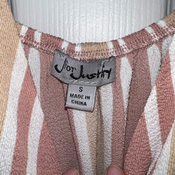 J For Justify Pink & Cream Jumpsuit - Picture 2 of 5